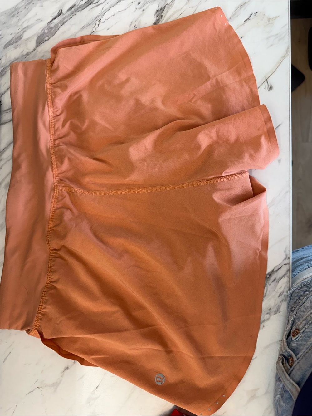 lululemon athletica Coral Peach running shorts